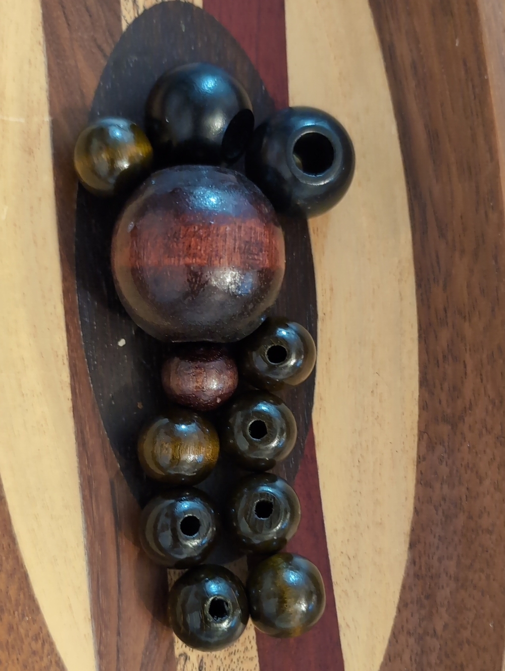 Vintage 1970s Colossal Round Walnut/Chestnut Beads For Macrame